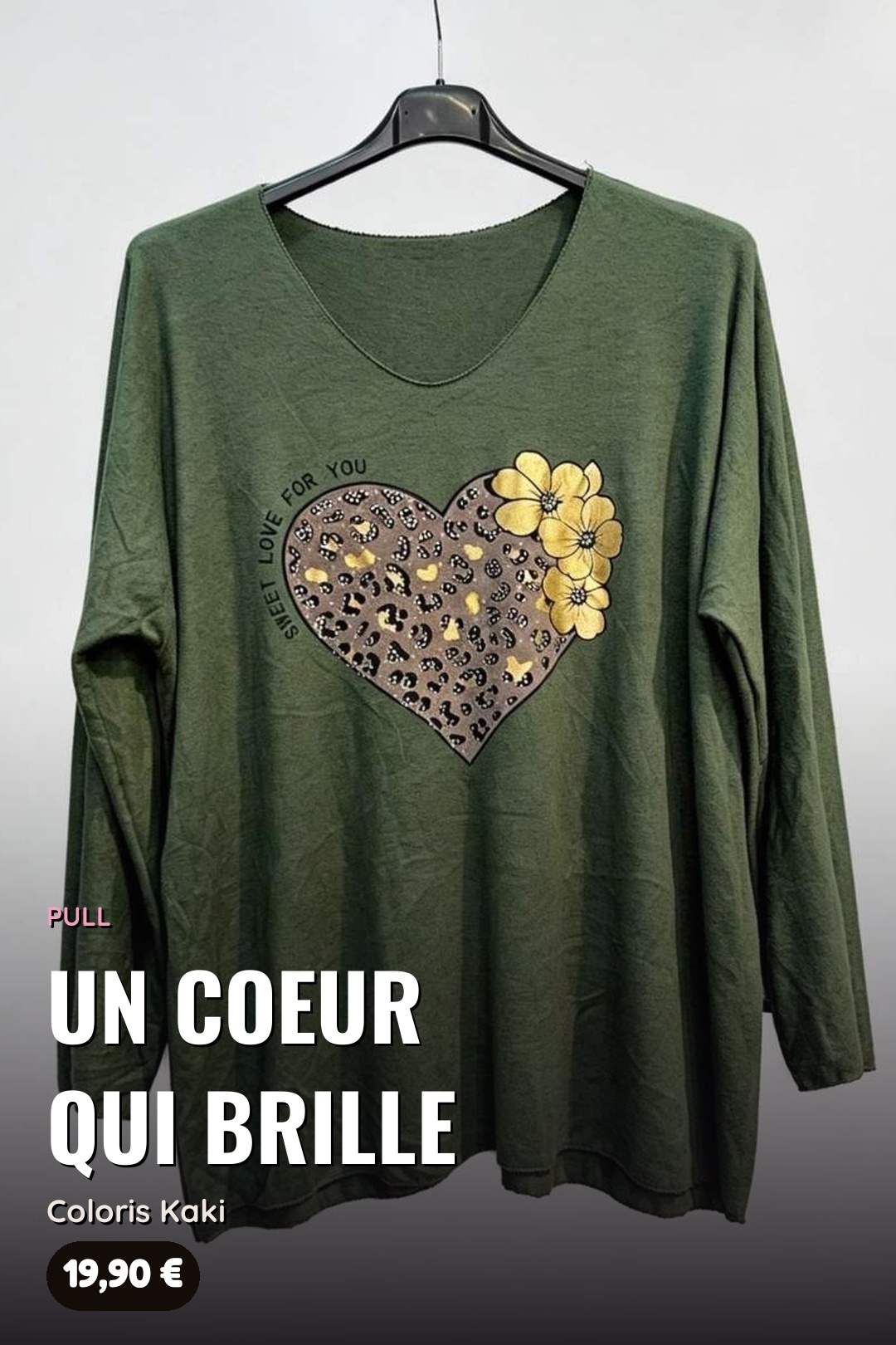 Pull Cœur Léopard « Sweet Love for You » – Image 4