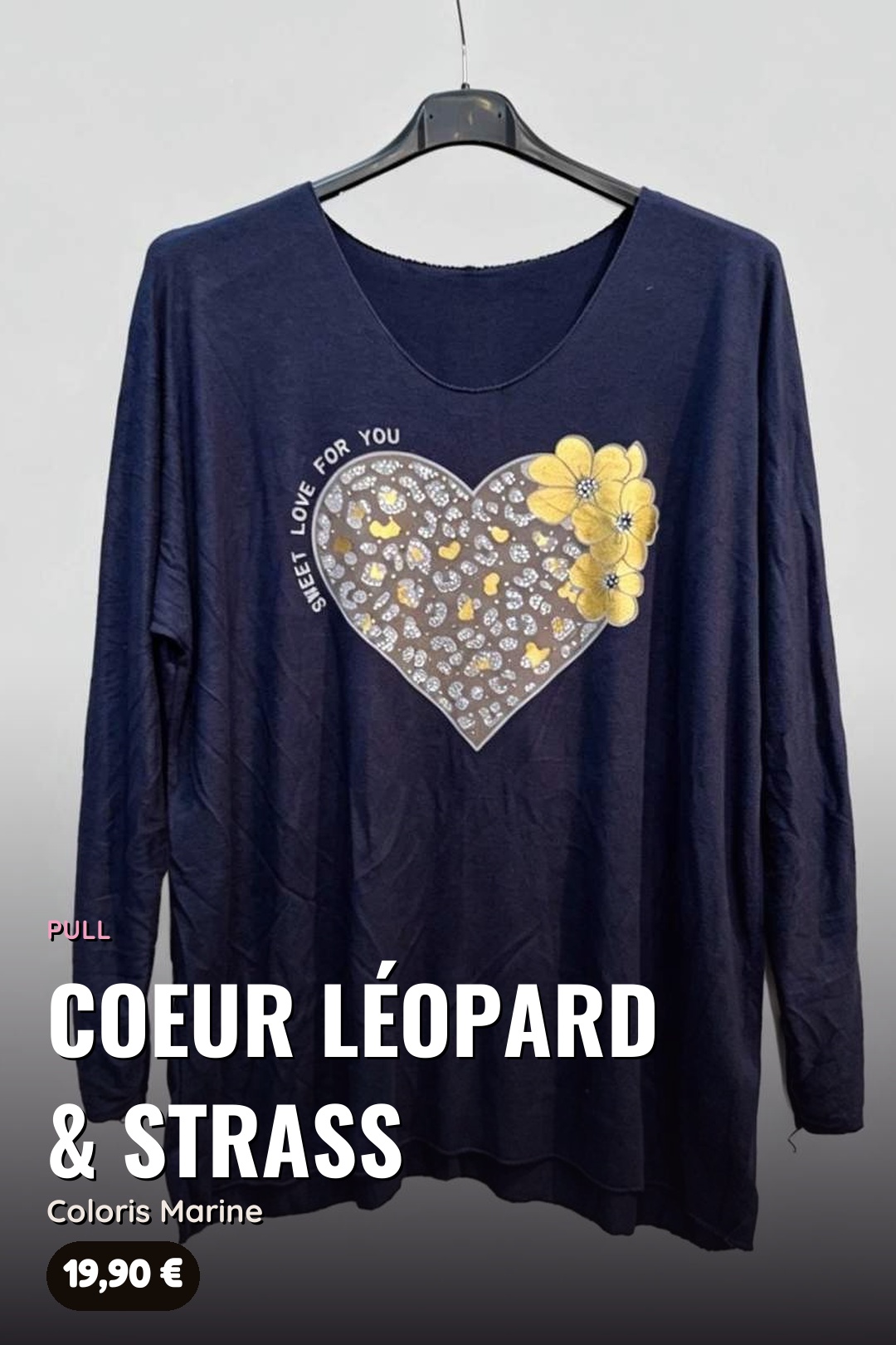 Pull Cœur Léopard « Sweet Love for You » – Image 3