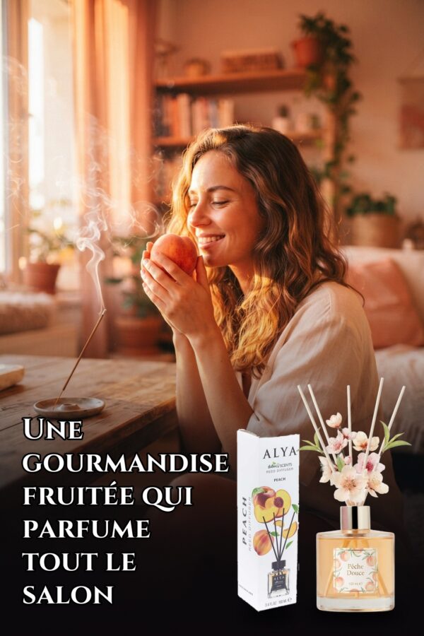 Mikado Parfumé Pêche – 3 Mois de Parfum Enivrant