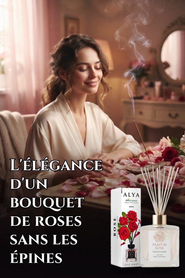 Mikado Parfumé Rose – 3 Mois de Parfum Enivrant